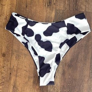 High Waisted Cow Print Shein Bathing Suit Bottoms